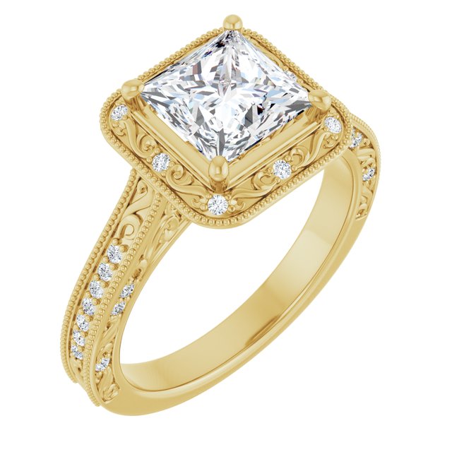 Square Engagement Ring Mounting