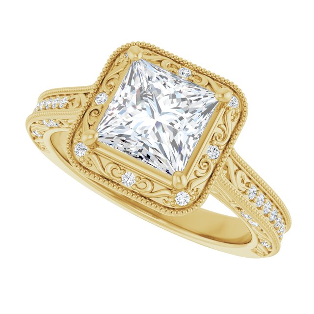 Square Engagement Ring Mounting