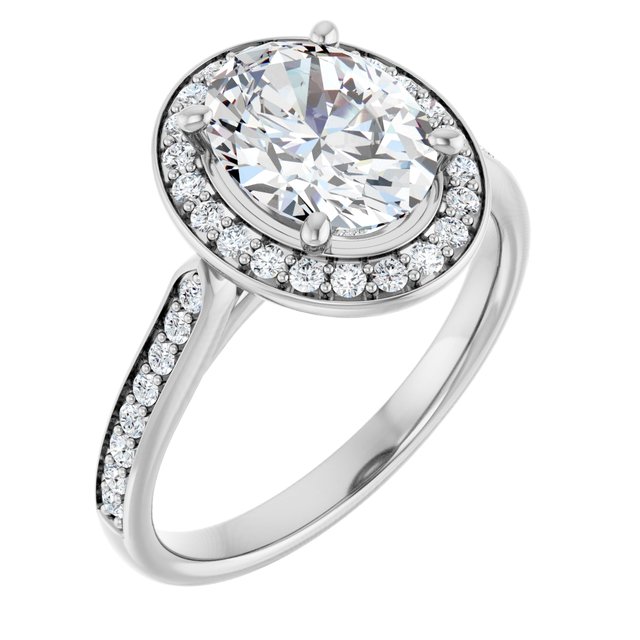 Oval Engagement Ring Mounting