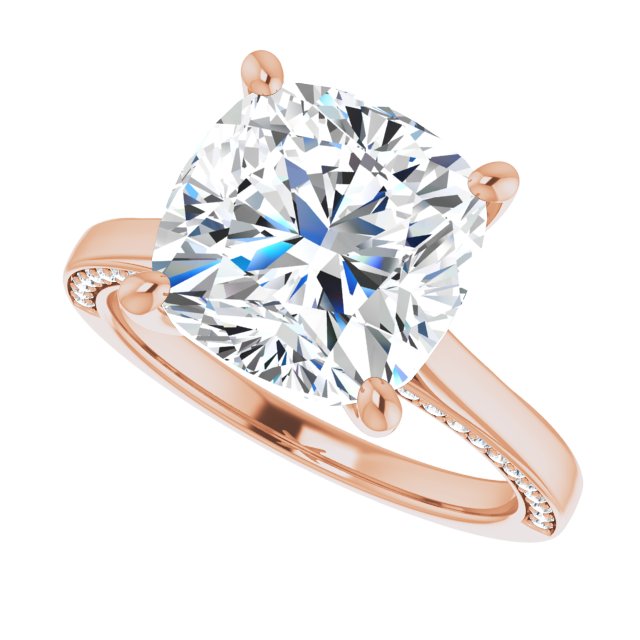 Cushion Engagement Ring Mounting