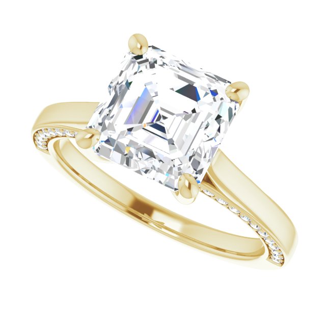 Asscher Engagement Ring Mounting