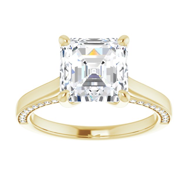 Asscher Engagement Ring Mounting