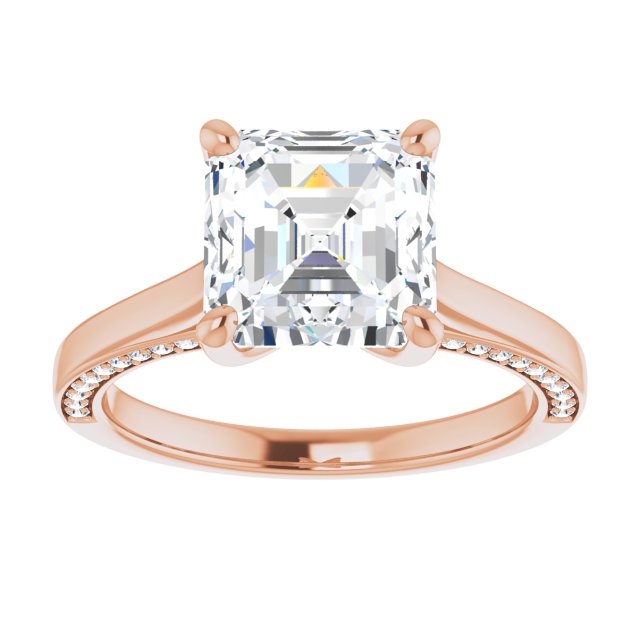 Asscher Engagement Ring Mounting