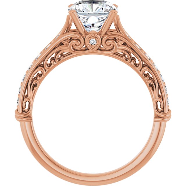 Cushion Engagement Ring Mounting