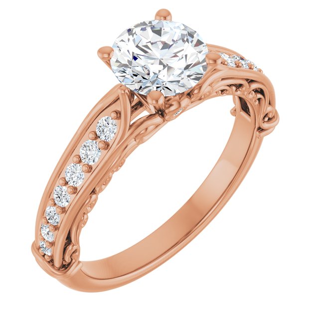 Round Engagement Ring Mounting