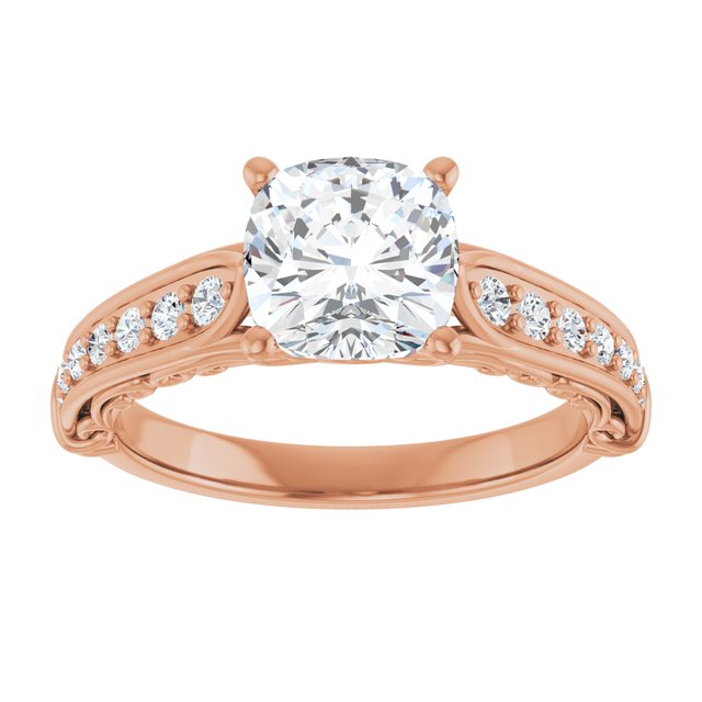 Cushion Engagement Ring Mounting