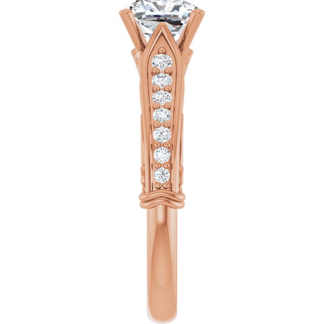 Cushion Engagement Ring Mounting