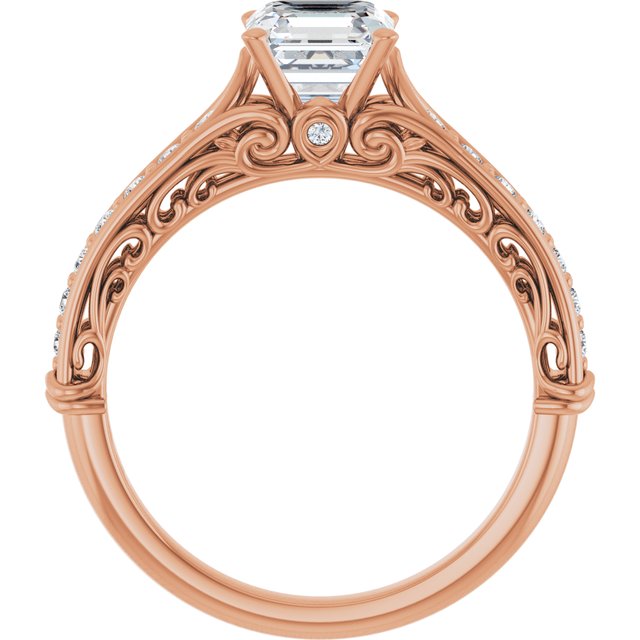 Asscher Engagement Ring Mounting
