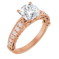 Cushion Engagement Ring Mounting