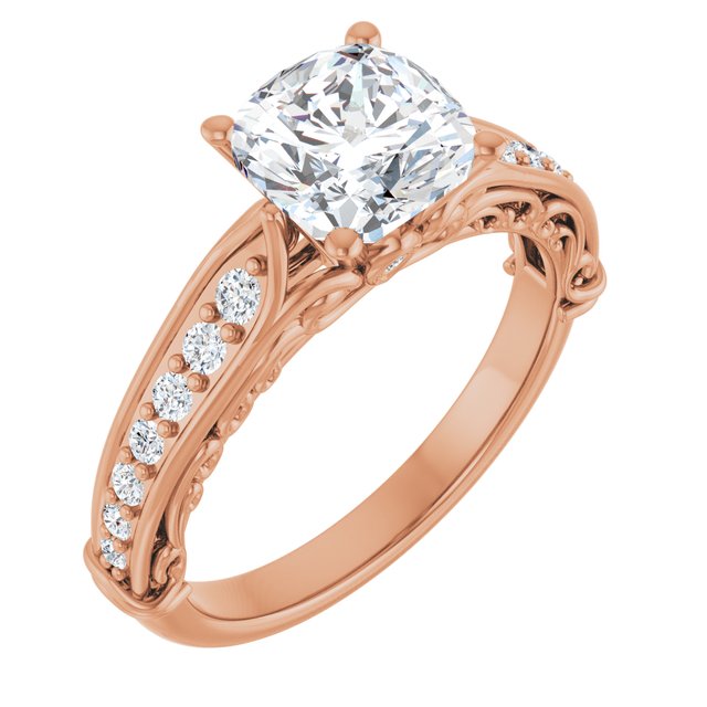 Cushion Engagement Ring Mounting