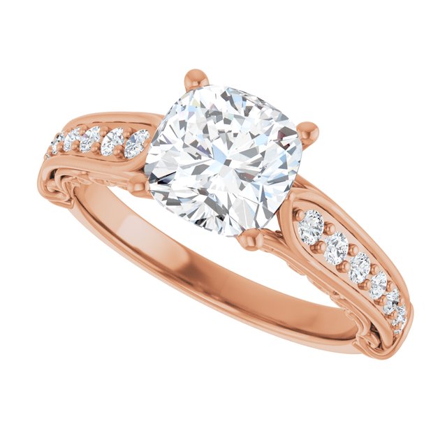 Cushion Engagement Ring Mounting