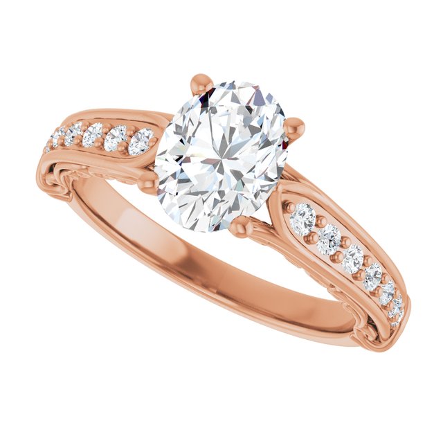 Oval Engagement Ring Mounting