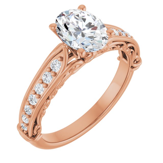 Oval Engagement Ring Mounting