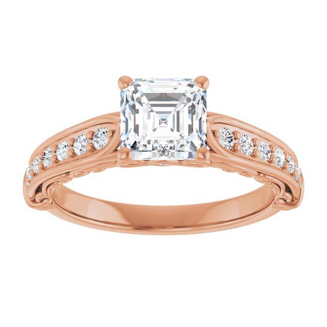 Asscher Engagement Ring Mounting