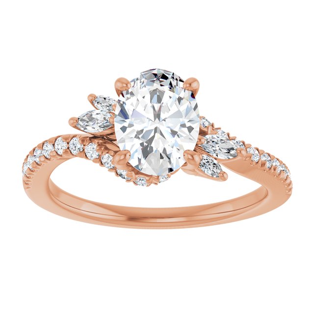 Oval Engagement Ring Mounting