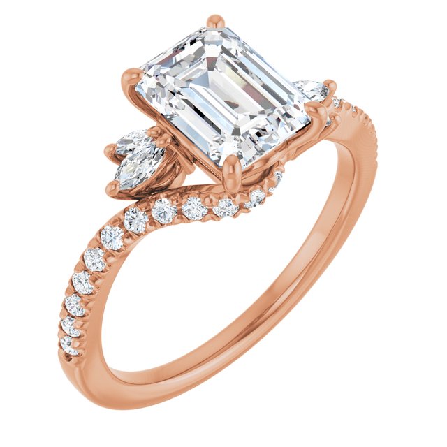 Emerald Engagement Ring Mounting