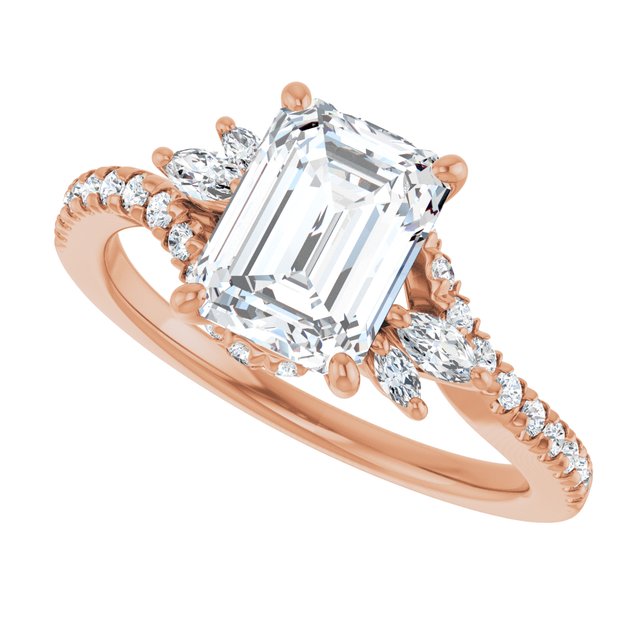 Emerald Engagement Ring Mounting