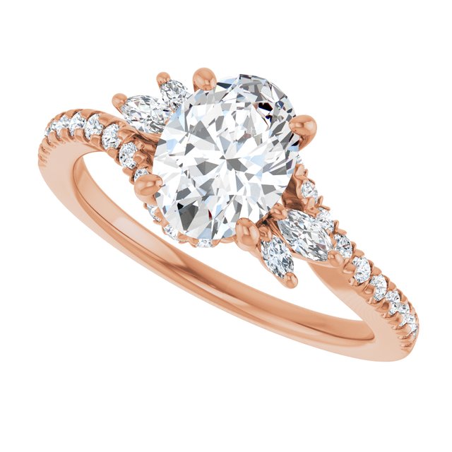 Oval Engagement Ring Mounting