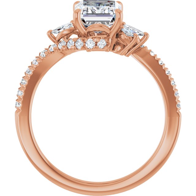 Emerald Engagement Ring Mounting