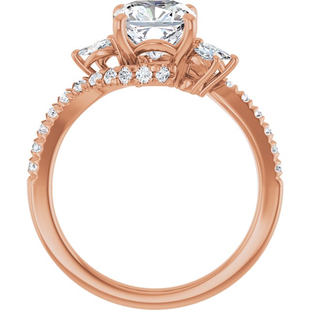 Cushion Engagement Ring Mounting