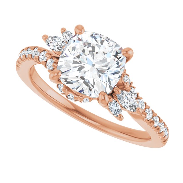 Cushion Engagement Ring Mounting