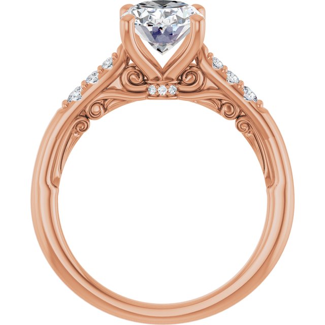 Oval Engagement Ring Mounting