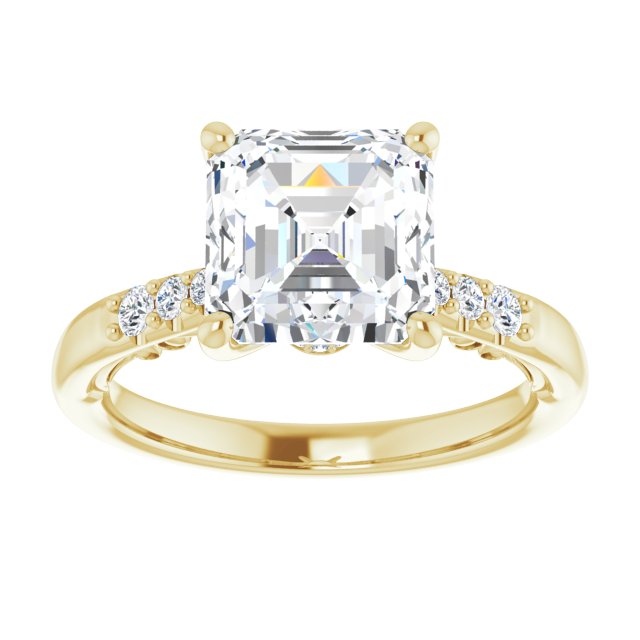 Asscher Engagement Ring Mounting