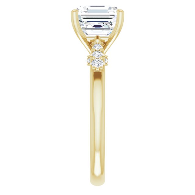 Asscher Engagement Ring Mounting