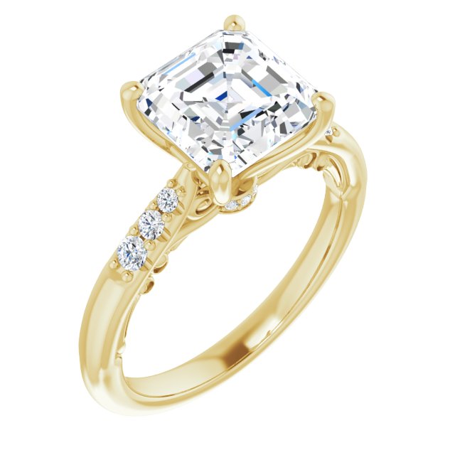 Asscher Engagement Ring Mounting