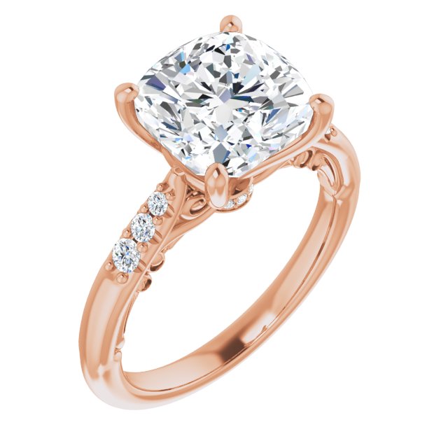 Cushion Engagement Ring Mounting
