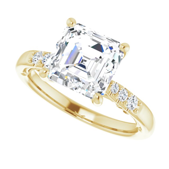Asscher Engagement Ring Mounting
