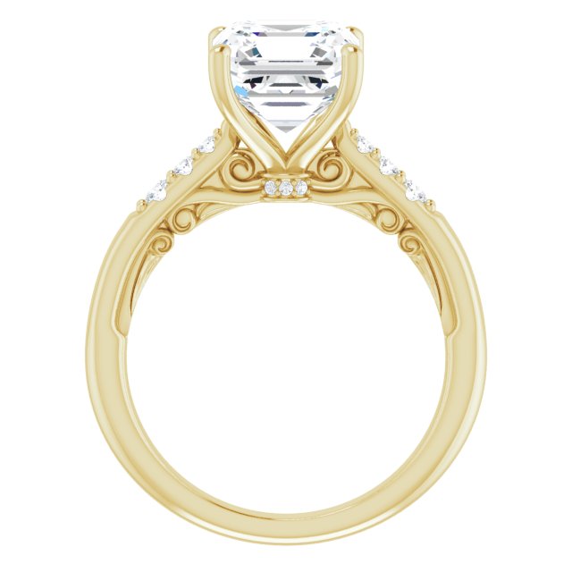 Asscher Engagement Ring Mounting