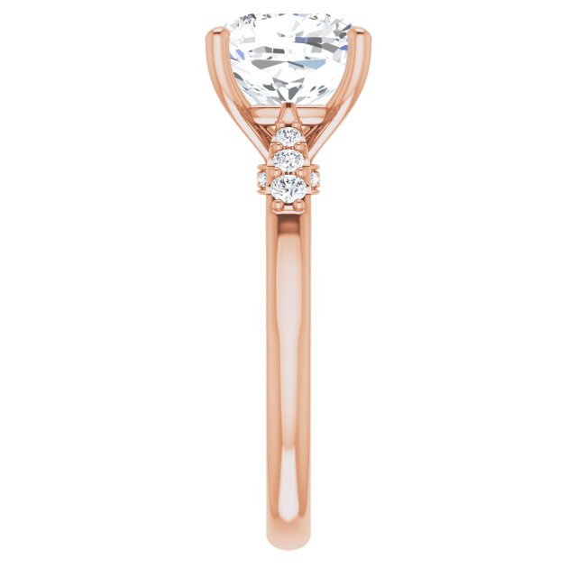 Cushion Engagement Ring Mounting
