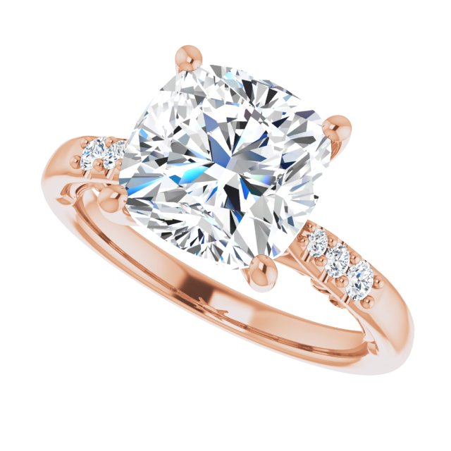 Cushion Engagement Ring Mounting