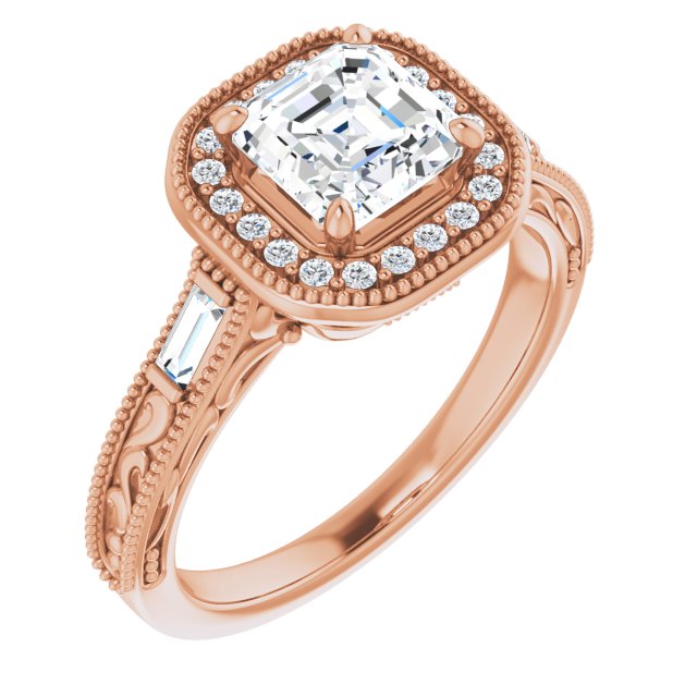 Asscher Engagement Ring Mounting
