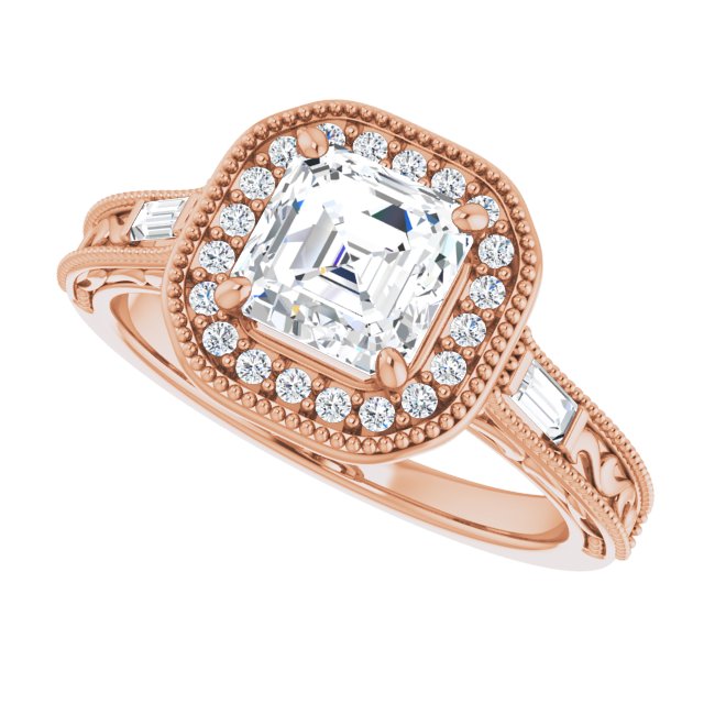 Asscher Engagement Ring Mounting
