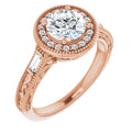 Round Engagement Ring Mounting