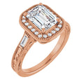 Emerald Engagement Ring Mounting