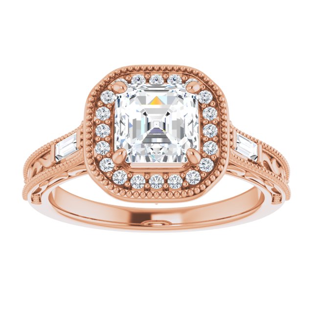 Asscher Engagement Ring Mounting