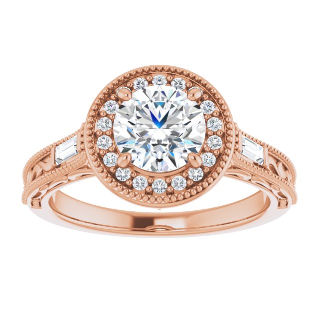 Round Engagement Ring Mounting