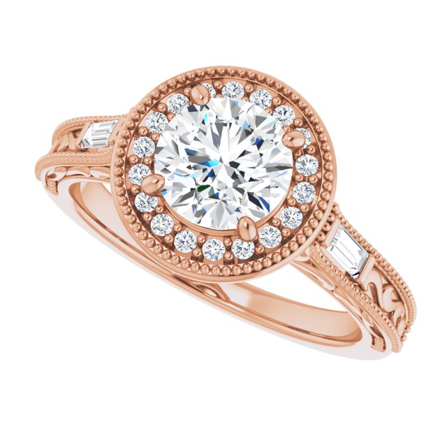 Round Engagement Ring Mounting