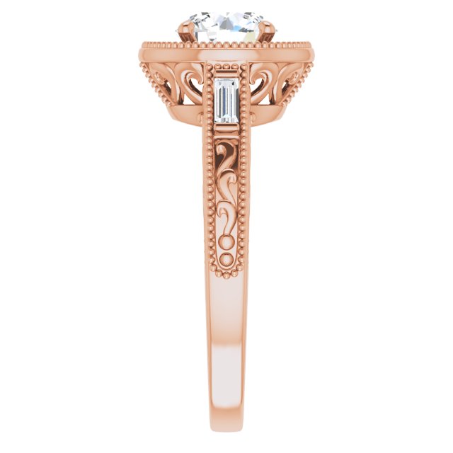 Round Engagement Ring Mounting