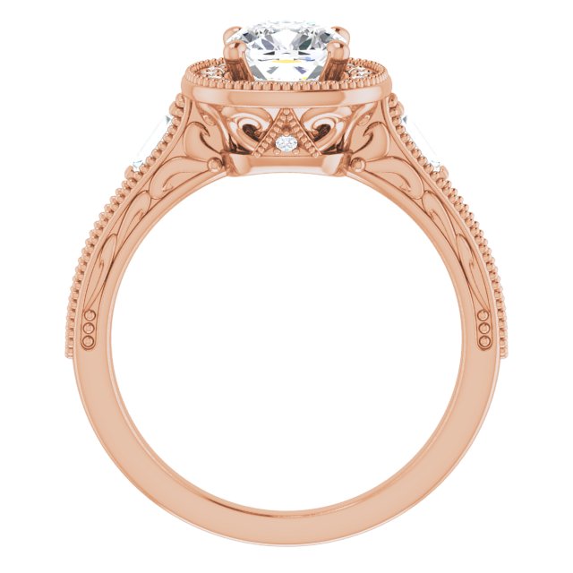 Cushion Engagement Ring Mounting