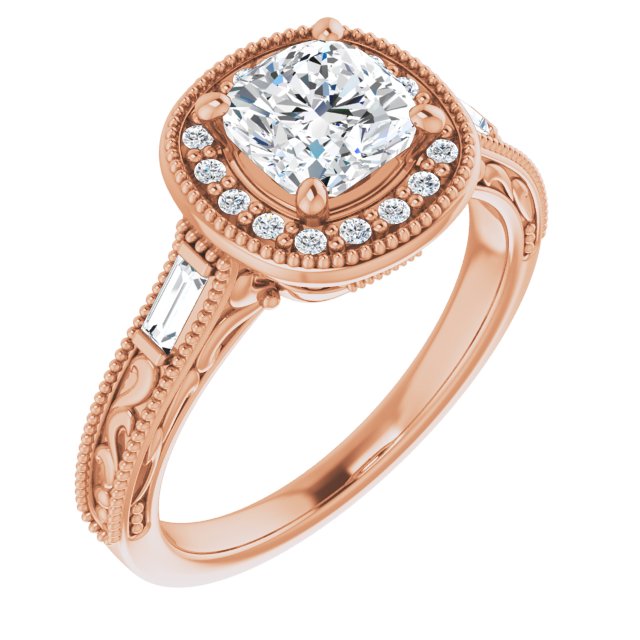 Cushion Engagement Ring Mounting