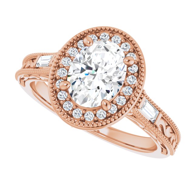Oval Engagement Ring Mounting