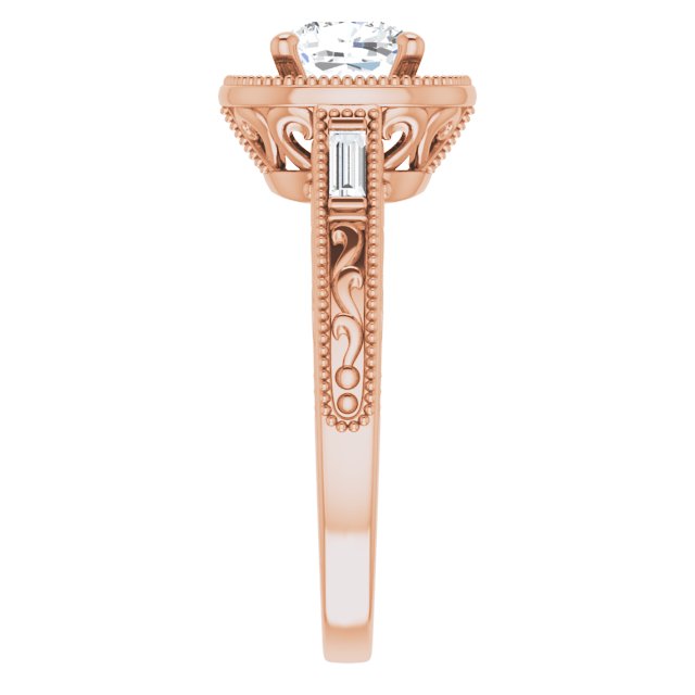 Cushion Engagement Ring Mounting