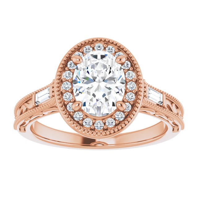 Oval Engagement Ring Mounting