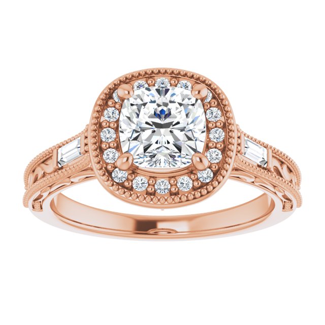 Cushion Engagement Ring Mounting