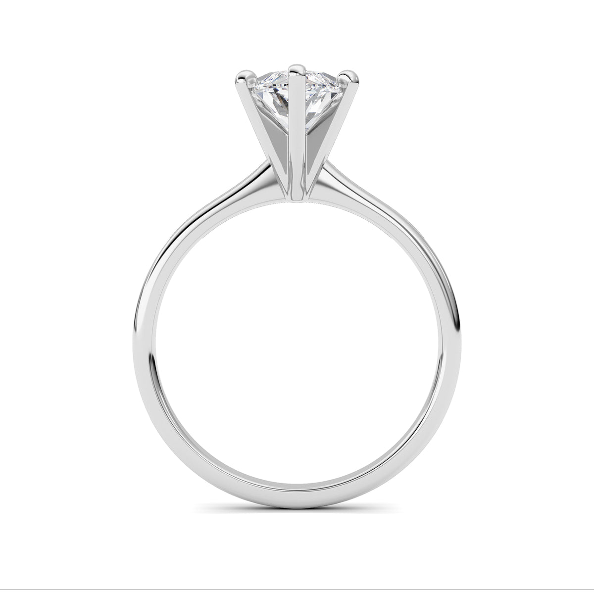 2Cttw Marquise Shaped Lab Grown Diamond Classic Solitaire Ring in 14K Gold (F/VS)