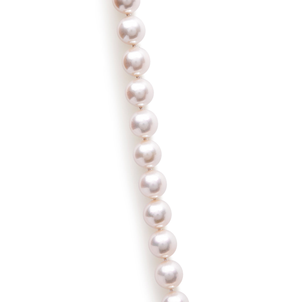 14K White Gold 8.0x8.5mm Akoya Pearl Strand Necklace